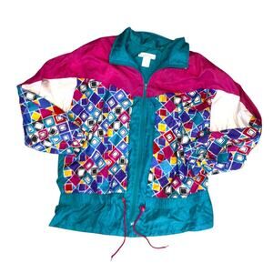 Retro 90s wind breaker Size 1X